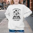 I Stopped Reading To Be Here Introvert Book Lover Bookworm Youth Crewneck Sweatshirt