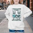 I Tried To Form Gang But It Turned Into A Book Club Raccoon Youth Crewneck Sweatshirt