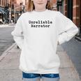 Unreliable Narrator Writer Literary Book Author Bookworm Youth Crewneck Sweatshirt