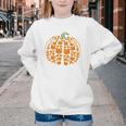 Vintage Book Pumpkin Autumn Fall Librarians Bookworm Teacher Youth Crewneck Sweatshirt