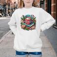Vintage Cozy Winter Hot Cocoa Books Gingerbread Book Lovers Youth Crewneck Sweatshirt