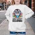 Wild About Reading Book Lover Penguin Youth Crewneck Sweatshirt