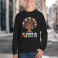 67 Days In The Books Reading Teacher 67th Day Of School Kids Youth Crewneck Sweatshirt