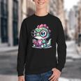 Adorable Book Lover Basilisk With Reading Glasses Cute Youth Crewneck Sweatshirt