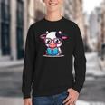 Adorable Book Lover Cow With Reading Glasses Cute Youth Crewneck Sweatshirt Adorable Book Lover Cow With Reading Glasses Cute Youth Crewneck Sweatshirt