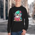Adorable Book Lover Humming Bird With Reading Glasses Cute Youth Crewneck Sweatshirt