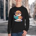 Adorable Book Lover Mallard Duck With Reading Glasses Cute Youth Crewneck Sweatshirt