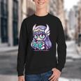 Adorable Book Lover Valkyrie With Reading Glasses Cute Youth Crewneck Sweatshirt