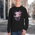 Axolotl Bookworm Reading Book Kawaii Graphic Youth Crewneck Sweatshirt