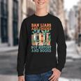 Ban Liars And Crooks Not History And Books Bookworm Library Youth Crewneck Sweatshirt