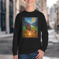 Bigfoot And Alien Reading Books Campfire Halloween Youth Crewneck Sweatshirt Bigfoot And Alien Reading Books Campfire Halloween Youth Crewneck Sweatshirt