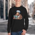 Bigfoot Reading a Cookbook Youth Crewneck Sweatshirt