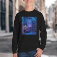 Book Library Bookshelf Armchair Window Pattern Print Youth Crewneck Sweatshirt