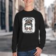 Book Lover What Happens At Book Club Stays Messy Bun Girls Youth Crewneck Sweatshirt