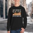 Book Lover Humor What Happens At Book Club Stays Youth Crewneck Sweatshirt
