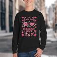 Book Lover Read Your Heart Out Teacher Valentines Youth Crewneck Sweatshirt