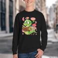 Book Worm Costume World Book Day Cute Kawaii Worm Reading Youth Crewneck Sweatshirt