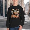 All Booked For Fall Pumpkin Books Thanksgiving Autumn Leaves Youth Crewneck Sweatshirt