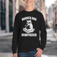Booked And Unbothered Cat Reading Book Lovers Youth Crewneck Sweatshirt