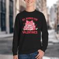 All Booked For Valentine Bow Books Lover Teacher Girl Women Youth Crewneck Sweatshirt