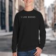 I Like Books Minimalist Saying Bookworm Lover Youth Crewneck Sweatshirt I Like Books Minimalist Saying Bookworm Lover Youth Crewneck Sweatshirt