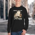 Books Are My Therapy Cozy Reading Chair Artwork Youth Crewneck Sweatshirt
