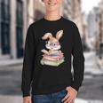 Bunny Rabbit Reading Books Rabbit Books Bunny Reader Youth Crewneck Sweatshirt
