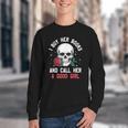 I Buy Her Books And Call Her A Good Girl Skull Rose Bookworm Youth Crewneck Sweatshirt