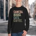 Camera Books Cats And Coffee Lover Photography Men Women Youth Crewneck Sweatshirt