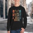 Cat & Book Art For Men Women Cat Librarian Novel Book Lover Youth Crewneck Sweatshirt Cat & Book Art For Men Women Cat Librarian Novel Book Lover Youth Crewneck Sweatshirt