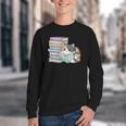 Cat On Books Pets Cats Reading Book Nerd Read Reader Bookcat Youth Crewneck Sweatshirt Cat On Books Pets Cats Reading Book Nerd Read Reader Bookcat Youth Crewneck Sweatshirt