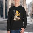 Cat Reading Books Youth Crewneck Sweatshirt
