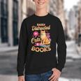 Cat Shirts For Women Book Lover Shirt Cats And Books Youth Crewneck Sweatshirt