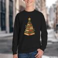 Christmas Book Tree Bookshelf Holiday For Readers Librarians Youth Crewneck Sweatshirt