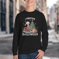 Christmas Outfit I Prefer Halloween Book Reading Skeleton Youth Crewneck Sweatshirt