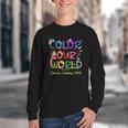 Color Our World Summer Reading 2025 Boho Wildflower Book Youth Crewneck Sweatshirt