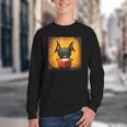 Colorful Sketch Oil Painting Of A Bat Reading Book Youth Crewneck Sweatshirt