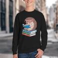 Cool Hedgehog Book Nerd Readers Youth Crewneck Sweatshirt
