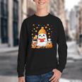 Cute Beanie Ghost Bookworm Cozy Book Reading Halloween Youth Crewneck Sweatshirt Cute Beanie Ghost Bookworm Cozy Book Reading Halloween Youth Crewneck Sweatshirt