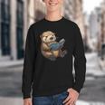 Cute Book Sea Otter Youth Crewneck Sweatshirt