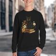 Cute Cat Book Flowers Youth Crewneck Sweatshirt Cute Cat Book Flowers Youth Crewneck Sweatshirt