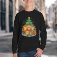 Cute Cats Reading Books Christmas Tree Youth Crewneck Sweatshirt