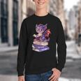 Cute Dragon Read Books Be Kind Stay Weird Book Lover Youth Crewneck Sweatshirt