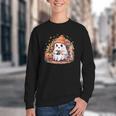 Cute Ghost Drinking Coffee Halloween Reading Book Retro Youth Crewneck Sweatshirt Cute Ghost Drinking Coffee Halloween Reading Book Retro Youth Crewneck Sweatshirt
