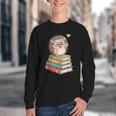 Cute Hedgehog Reading Books Animal Lover Reader Bookworm Youth Crewneck Sweatshirt Cute Hedgehog Reading Books Animal Lover Reader Bookworm Youth Crewneck Sweatshirt