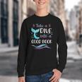 Cute Mermaid Librarian Teacher Dive Into A Good Book Reading Youth Crewneck Sweatshirt