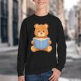 Cute Teddy Bear Reading Book Adorable For Readers Youth Crewneck Sweatshirt