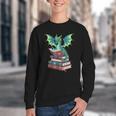Dragon Reading Books Fantasy Lovers Mythical Creatures Youth Crewneck Sweatshirt Dragon Reading Books Fantasy Lovers Mythical Creatures Youth Crewneck Sweatshirt