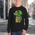 Dragon Reading Books Matching Bookworm Readers Librarian Youth Crewneck Sweatshirt