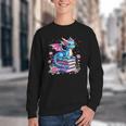 Dragons And Books Dragon Reading Book Lover Girl Bookworm Youth Crewneck Sweatshirt